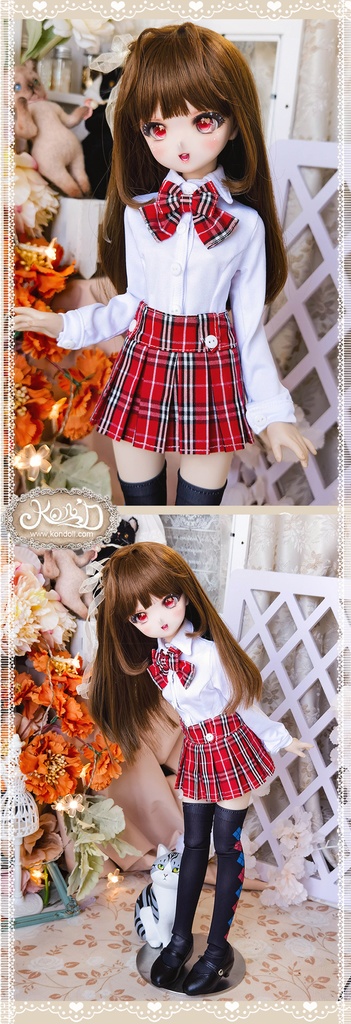 【Kon’D】MDD S胸/M胸/L胸・OB48・50・S胸/M胸/L胸 Holiday's Child 高さ約44cmまで対応 KUMAKO 約40cmドール用お洋服セット(制服セット)5点セット