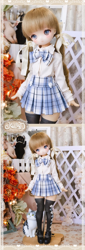 【Kon’D】MDD S胸/M胸/L胸・OB48・50・S胸/M胸/L胸 Holiday's Child 高さ約44cmまで対応 KUMAKO 約40cmドール用お洋服セット(制服セット)5点セット