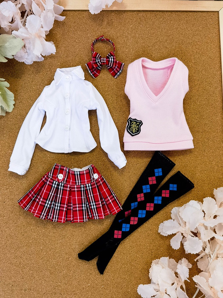 【Kon’D】MDD S胸/M胸/L胸・OB48・50・S胸/M胸/L胸 Holiday's Child 高さ約44cmまで対応 KUMAKO 約40cmドール用お洋服セット(制服セット)5点セット