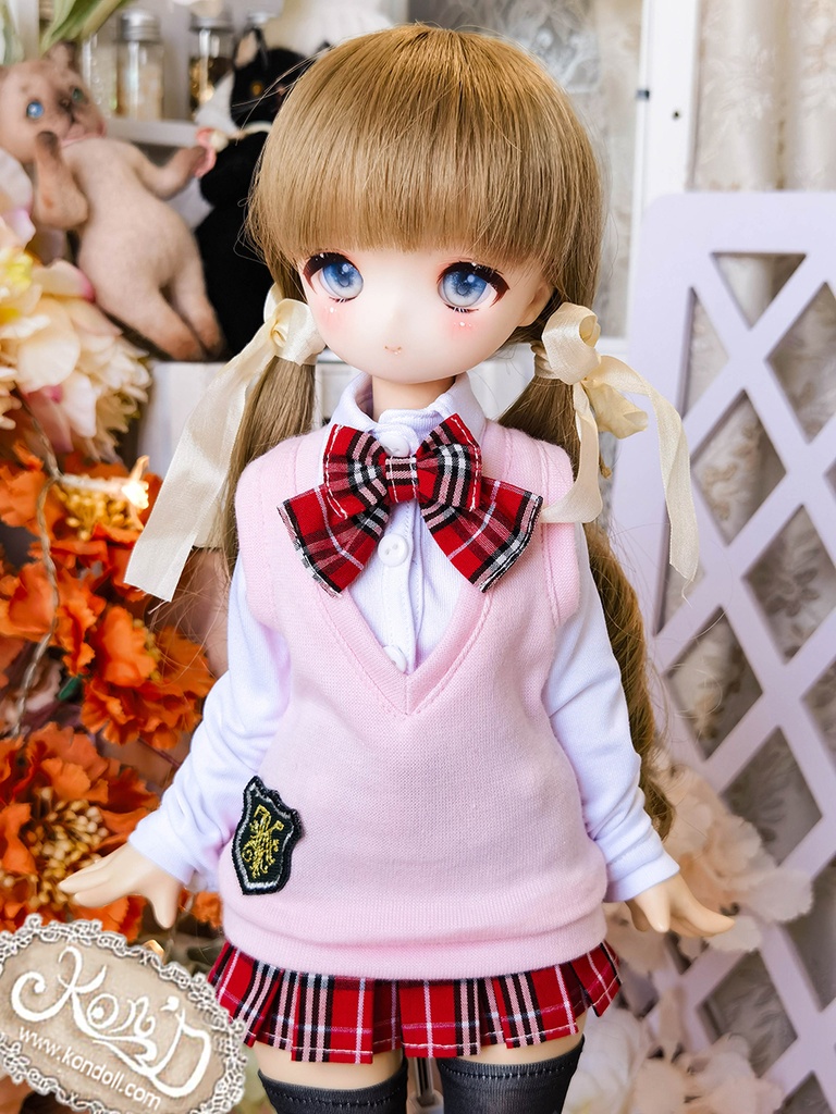 【Kon’D】MDD S胸/M胸/L胸・OB48・50・S胸/M胸/L胸 Holiday's Child 高さ約44cmまで対応 KUMAKO 約40cmドール用お洋服セット(制服セット)5点セット