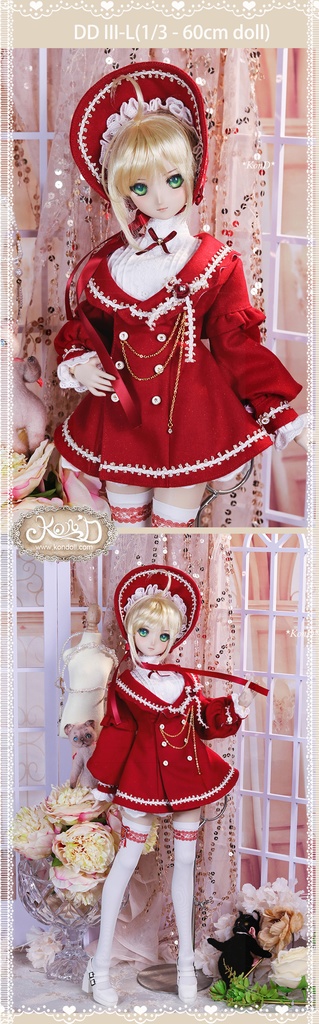 【Kon’D】DD dy寄せ胸/L胸・DDIII・DDS・M/L/寄せ胸 バスト24-28cmまで対応 58-62cmのBJDドールまで対応 ドールドール用お洋服セット(感謝の歌セット)5点セット