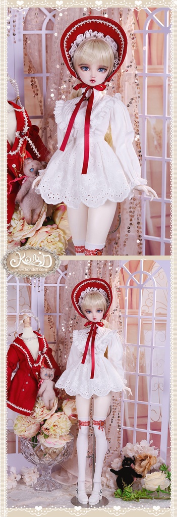 【Kon’D】DD dy寄せ胸/L胸・DDIII・DDS・M/L/寄せ胸 バスト24-28cmまで対応 58-62cmのBJDドールまで対応 ドールドール用お洋服セット(感謝の歌セット)5点セット