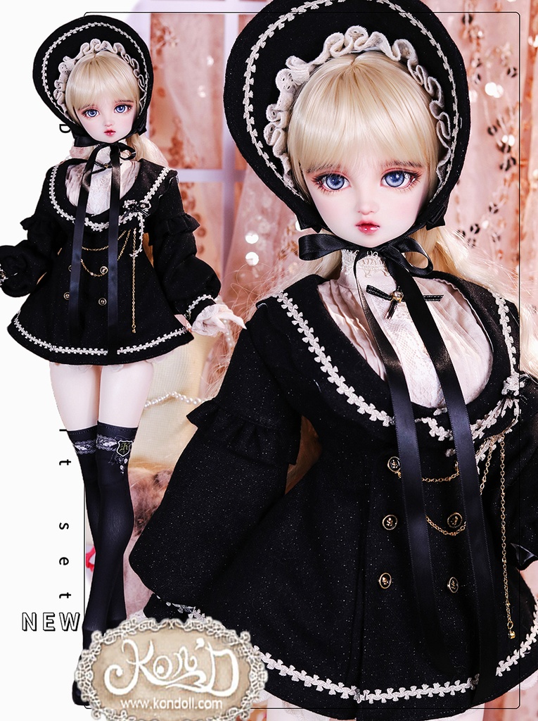 【Kon’D】DD dy寄せ胸/L胸・DDIII・DDS・M/L/寄せ胸 バスト24-28cmまで対応 58-62cmのBJDドールまで対応 ドールドール用お洋服セット(感謝の歌セット)5点セット
