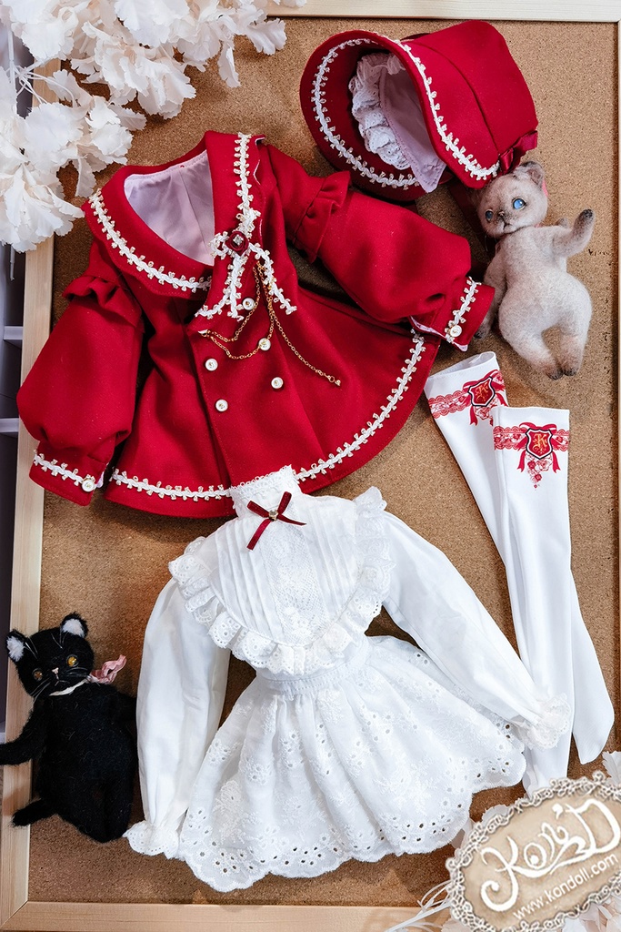 【Kon’D】DD dy寄せ胸/L胸・DDIII・DDS・M/L/寄せ胸 バスト24-28cmまで対応 58-62cmのBJDドールまで対応 ドールドール用お洋服セット(感謝の歌セット)5点セット