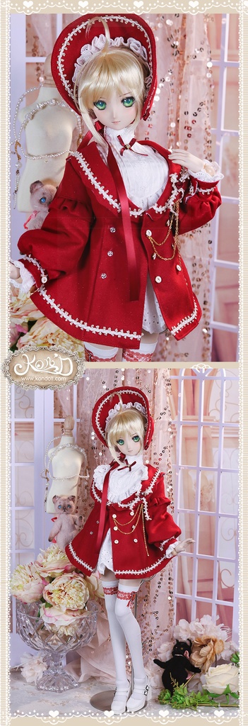 【Kon’D】DD dy寄せ胸/L胸・DDIII・DDS・M/L/寄せ胸 バスト24-28cmまで対応 58-62cmのBJDドールまで対応 ドールドール用お洋服セット(感謝の歌セット)5点セット