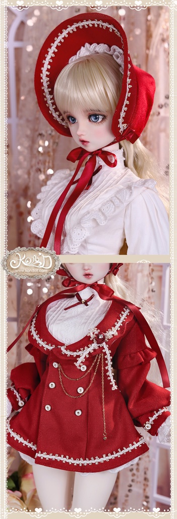 【Kon’D】DD dy寄せ胸/L胸・DDIII・DDS・M/L/寄せ胸 バスト24-28cmまで対応 58-62cmのBJDドールまで対応 ドールドール用お洋服セット(感謝の歌セット)5点セット