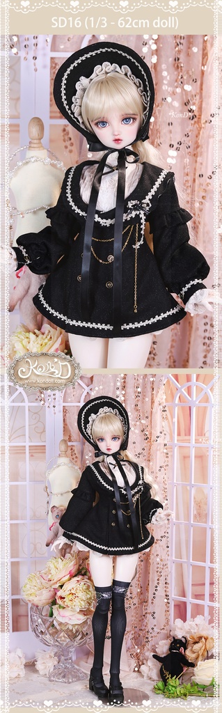 【Kon’D】DD dy寄せ胸/L胸・DDIII・DDS・M/L/寄せ胸 バスト24-28cmまで対応 58-62cmのBJDドールまで対応 ドールドール用お洋服セット(感謝の歌セット)5点セット