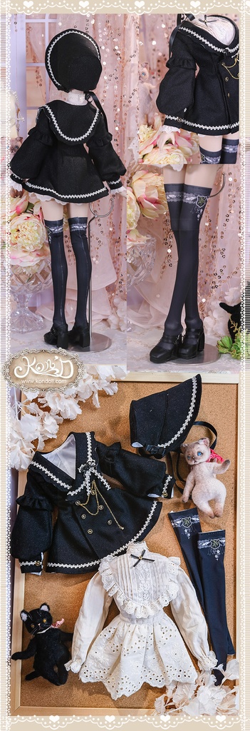 【Kon’D】DD dy寄せ胸/L胸・DDIII・DDS・M/L/寄せ胸 バスト24-28cmまで対応 58-62cmのBJDドールまで対応 ドールドール用お洋服セット(感謝の歌セット)5点セット