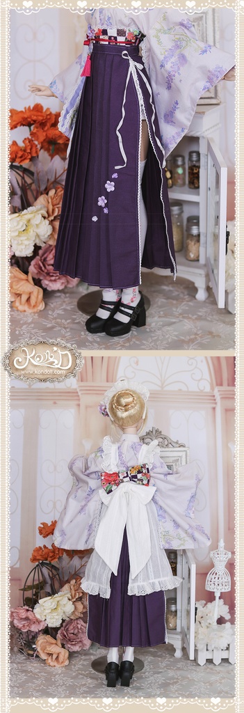 【Kon’D】DD dy寄せ胸/L胸・DDIII・DDS・M/L/寄せ胸 バスト24-28cmまで対応 58-62cmのBJDドールまで対応 ドールドール用お洋服セット(春の日(ロング)セット)10点セット