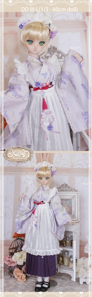 【Kon’D】DD dy寄せ胸/L胸・DDIII・DDS・M/L/寄せ胸 バスト24-28cmまで対応 58-62cmのBJDドールまで対応 ドールドール用お洋服セット(春の日(ロング)セット)10点セット