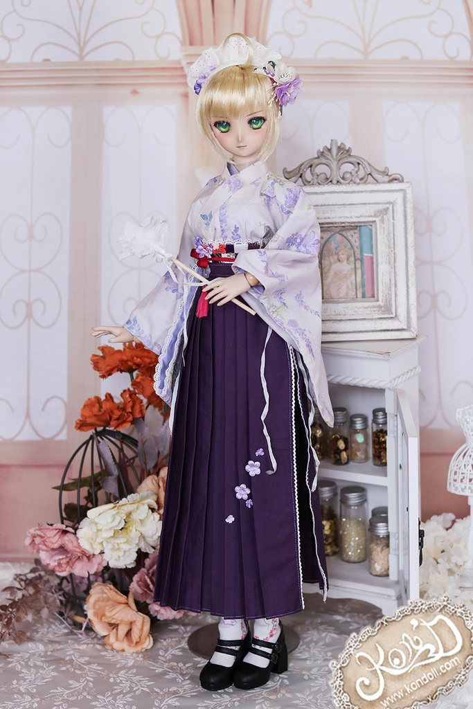 【Kon’D】DD dy寄せ胸/L胸・DDIII・DDS・M/L/寄せ胸 バスト24-28cmまで対応 58-62cmのBJDドールまで対応 ドールドール用お洋服セット(春の日(ロング)セット)10点セット