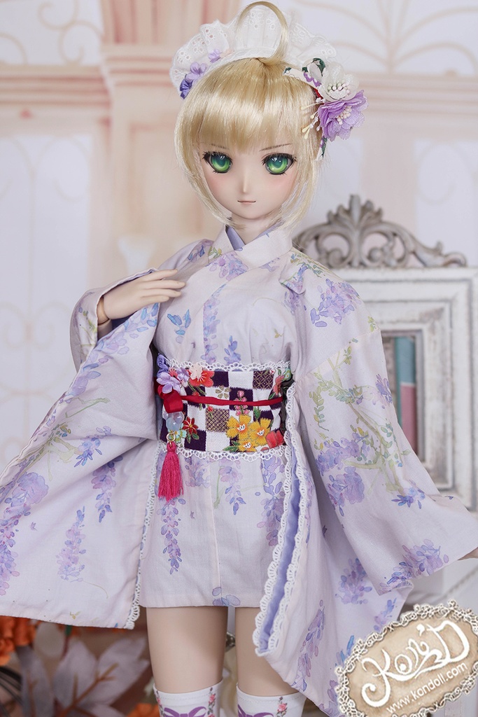 【Kon’D】DD dy寄せ胸/L胸・DDIII・DDS・M/L/寄せ胸 バスト24-28cmまで対応 58-62cmのBJDドールまで対応 ドールドール用お洋服セット(春の日(ロング)セット)10点セット