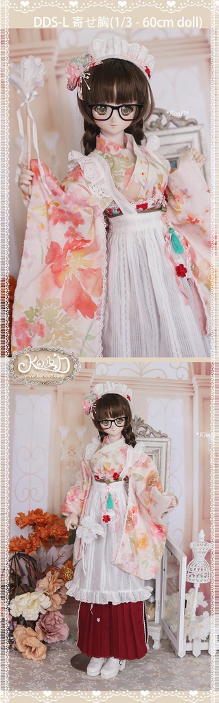 【Kon’D】DD dy寄せ胸/L胸・DDIII・DDS・M/L/寄せ胸 バスト24-28cmまで対応 58-62cmのBJDドールまで対応 ドールドール用お洋服セット(春の日(ロング)セット)10点セット