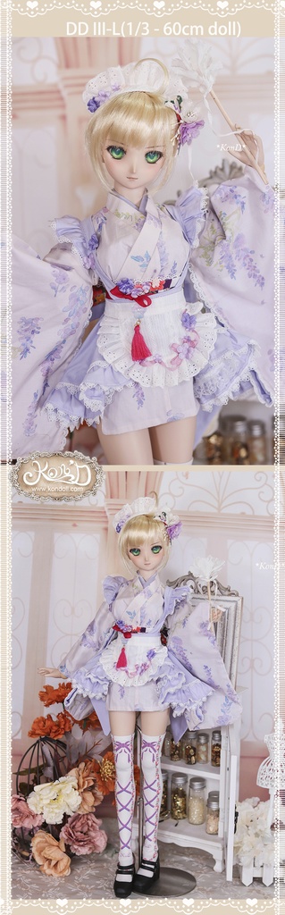 【Kon’D】DD dy寄せ胸/L胸・DDIII・DDS・M/L/寄せ胸 バスト24-28cmまで対応 58-62cmのBJDドールまで対応 ドールドール用お洋服セット(春の日(ショート)セット)10点セット