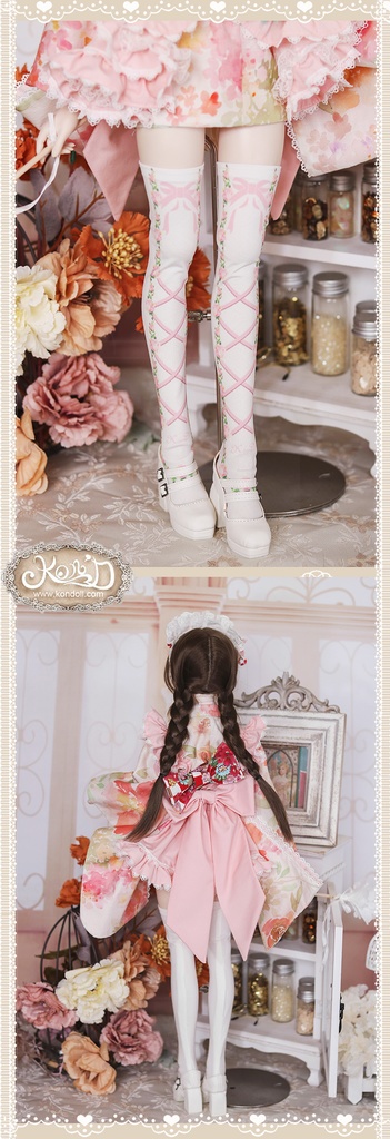 【Kon’D】DD dy寄せ胸/L胸・DDIII・DDS・M/L/寄せ胸 バスト24-28cmまで対応 58-62cmのBJDドールまで対応 ドールドール用お洋服セット(春の日(ショート)セット)10点セット