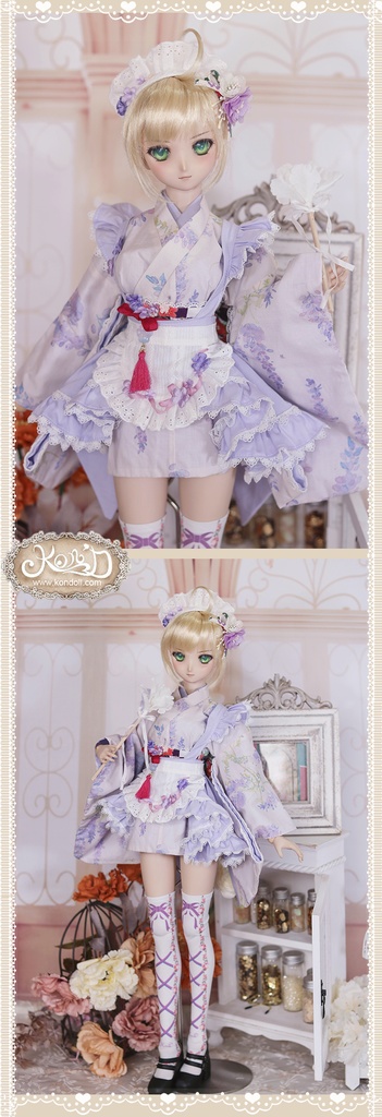 【Kon’D】DD dy寄せ胸/L胸・DDIII・DDS・M/L/寄せ胸 バスト24-28cmまで対応 58-62cmのBJDドールまで対応 ドールドール用お洋服セット(春の日(ショート)セット)10点セット