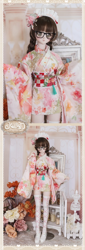 【Kon’D】DD dy寄せ胸/L胸・DDIII・DDS・M/L/寄せ胸 バスト24-28cmまで対応 58-62cmのBJDドールまで対応 ドールドール用お洋服セット(春の日(ショート)セット)10点セット