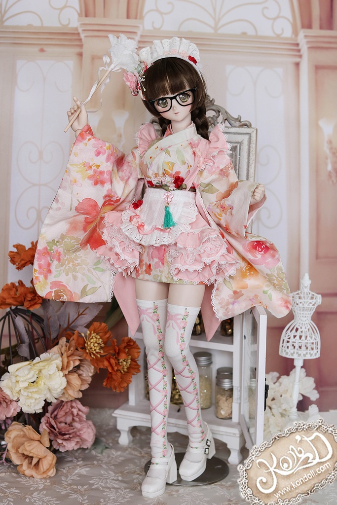【Kon’D】DD dy寄せ胸/L胸・DDIII・DDS・M/L/寄せ胸 バスト24-28cｍまで対応 58-62cmのBJDドールまで対応 ドールドール用お洋服セット（春の日（ショート）セット）10点セット
