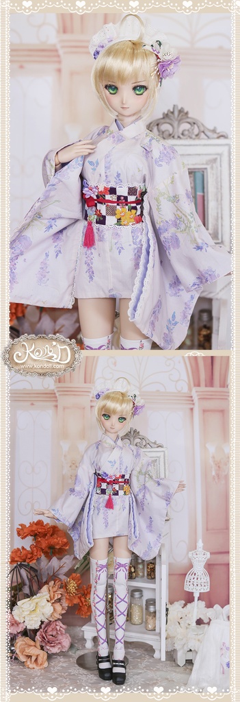 【Kon’D】DD dy寄せ胸/L胸・DDIII・DDS・M/L/寄せ胸 バスト24-28cmまで対応 58-62cmのBJDドールまで対応 ドールドール用お洋服セット(春の日(ショート)セット)10点セット