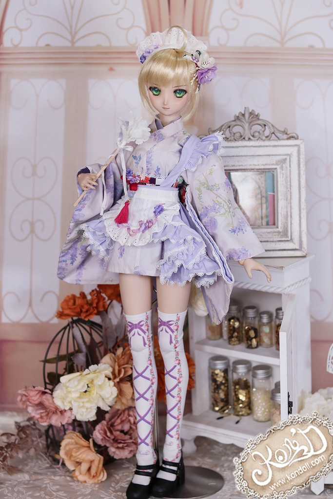 【Kon’D】DD dy寄せ胸/L胸・DDIII・DDS・M/L/寄せ胸 バスト24-28cmまで対応 58-62cmのBJDドールまで対応 ドールドール用お洋服セット(春の日(ショート)セット)10点セット