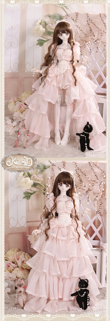 【Kon’D】DD dy寄せ胸/L胸・DDIII・DDS・M/L/寄せ胸 バスト24-28cmまで対応 58-62cmのBJDドールまで対応 ドールドール用お洋服セット(逃走中のプリンセス)10点セット