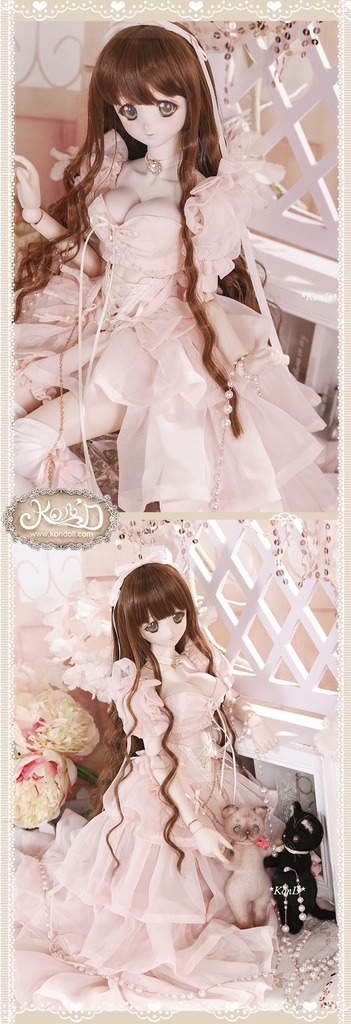 【Kon’D】DD dy寄せ胸/L胸・DDIII・DDS・M/L/寄せ胸 バスト24-28cmまで対応 58-62cmのBJDドールまで対応 ドールドール用お洋服セット(逃走中のプリンセス)10点セット