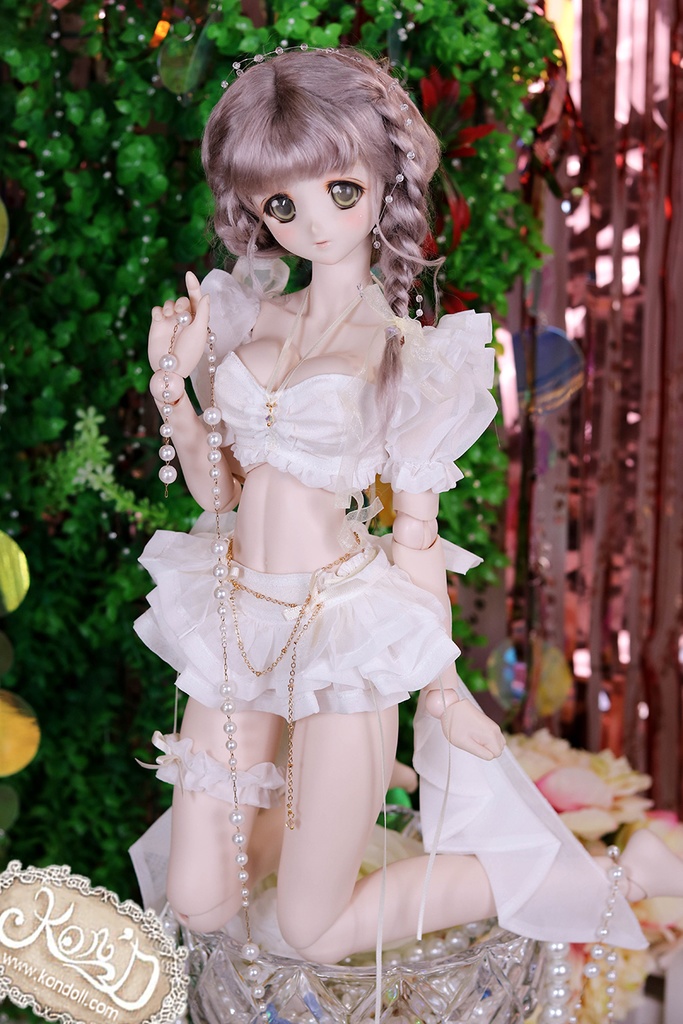 【Kon’D】DD dy寄せ胸/L胸・DDIII・DDS・M/L/寄せ胸 バスト24-28cmまで対応 58-62cmのBJDドールまで対応 ドールドール用お洋服セット(逃走中のプリンセス)10点セット