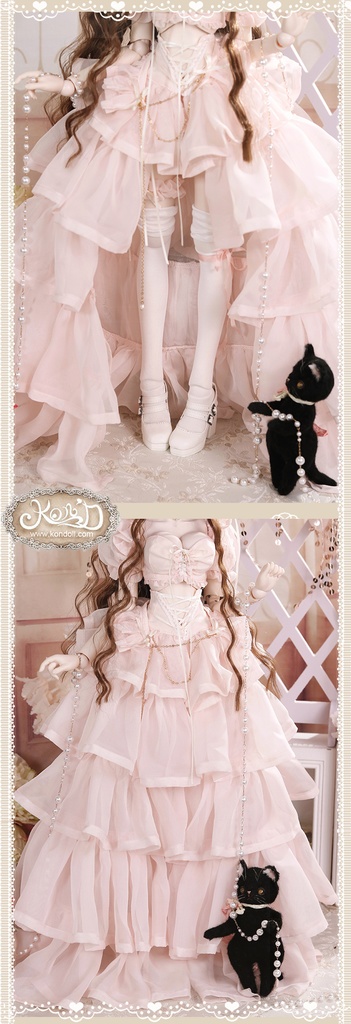 【Kon’D】DD dy寄せ胸/L胸・DDIII・DDS・M/L/寄せ胸 バスト24-28cmまで対応 58-62cmのBJDドールまで対応 ドールドール用お洋服セット(逃走中のプリンセス)10点セット