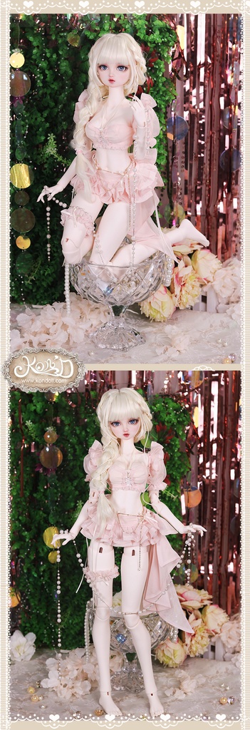 【Kon’D】DD dy寄せ胸/L胸・DDIII・DDS・M/L/寄せ胸 バスト24-28cmまで対応 58-62cmのBJDドールまで対応 ドールドール用お洋服セット(逃走中のプリンセス)10点セット