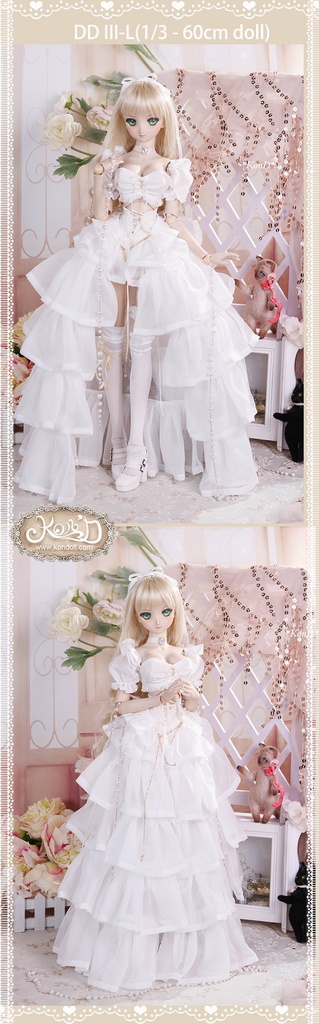 【Kon’D】DD dy寄せ胸/L胸・DDIII・DDS・M/L/寄せ胸 バスト24-28cmまで対応 58-62cmのBJDドールまで対応 ドールドール用お洋服セット(逃走中のプリンセス)10点セット