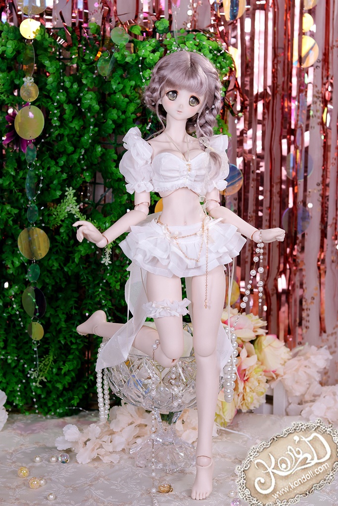 【Kon’D】DD dy寄せ胸/L胸・DDIII・DDS・M/L/寄せ胸 バスト24-28cmまで対応 58-62cmのBJDドールまで対応 ドールドール用お洋服セット(逃走中のプリンセス)10点セット