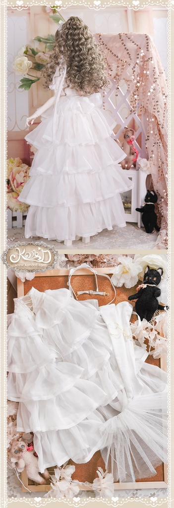 【Kon’D】DD dy寄せ胸/L胸・DDIII・DDS・M/L/寄せ胸 バスト24-28cmまで対応 58-62cmのBJDドールまで対応 ドールドール用お洋服セット(逃走中のプリンセス)10点セット