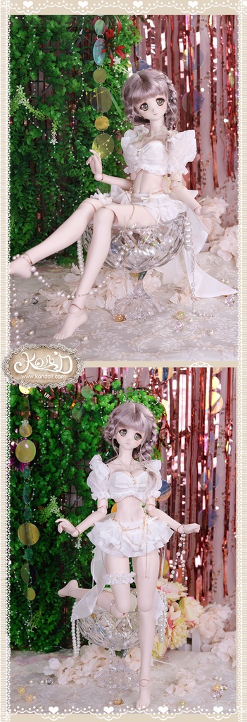 【Kon’D】DD dy寄せ胸/L胸・DDIII・DDS・M/L/寄せ胸 バスト24-28cmまで対応 58-62cmのBJDドールまで対応 ドールドール用お洋服セット(逃走中のプリンセス)10点セット