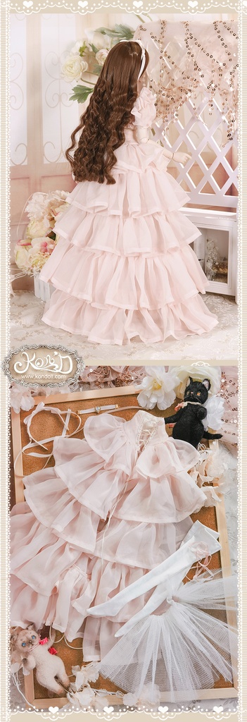 【Kon’D】DD dy寄せ胸/L胸・DDIII・DDS・M/L/寄せ胸 バスト24-28cmまで対応 58-62cmのBJDドールまで対応 ドールドール用お洋服セット(逃走中のプリンセス)10点セット