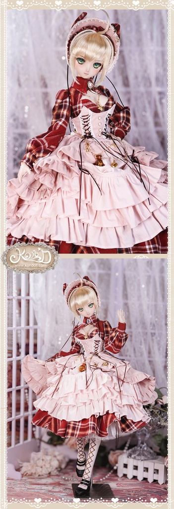 【数量限定】【Kon’D】DD dy寄せ胸/L胸・DDIII・DDS・M/L/寄せ胸 バスト26-28cmまで対応 60-62cmのBJD、SD16ドールまで対応ドール用お洋服セット(魔法見習い)10点セット