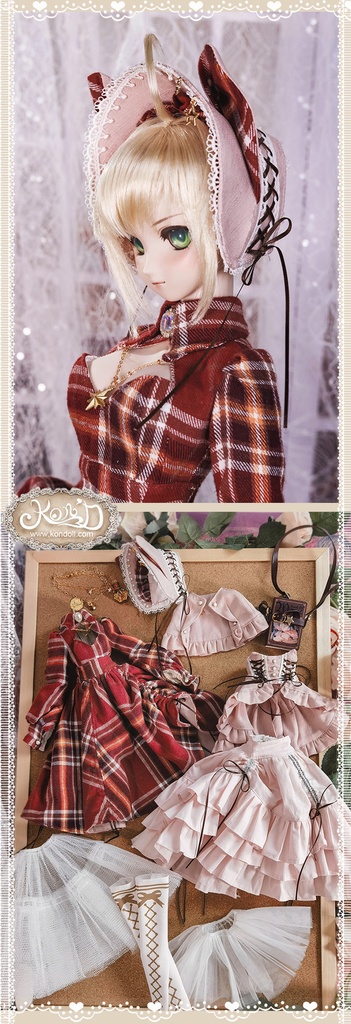 【数量限定】【Kon’D】DD dy寄せ胸/L胸・DDIII・DDS・M/L/寄せ胸 バスト26-28cmまで対応 60-62cmのBJD、SD16ドールまで対応ドール用お洋服セット(魔法見習い)10点セット