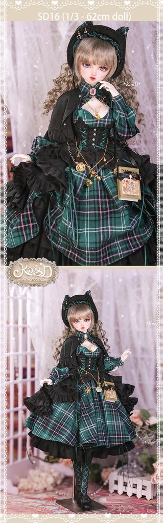 【数量限定】【Kon’D】DD dy寄せ胸/L胸・DDIII・DDS・M/L/寄せ胸 バスト26-28cmまで対応 60-62cmのBJD、SD16ドールまで対応ドール用お洋服セット(魔法見習い)10点セット