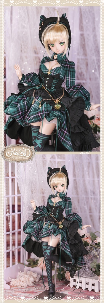 【数量限定】【Kon’D】DD dy寄せ胸/L胸・DDIII・DDS・M/L/寄せ胸 バスト26-28cmまで対応 60-62cmのBJD、SD16ドールまで対応ドール用お洋服セット(魔法見習い)10点セット