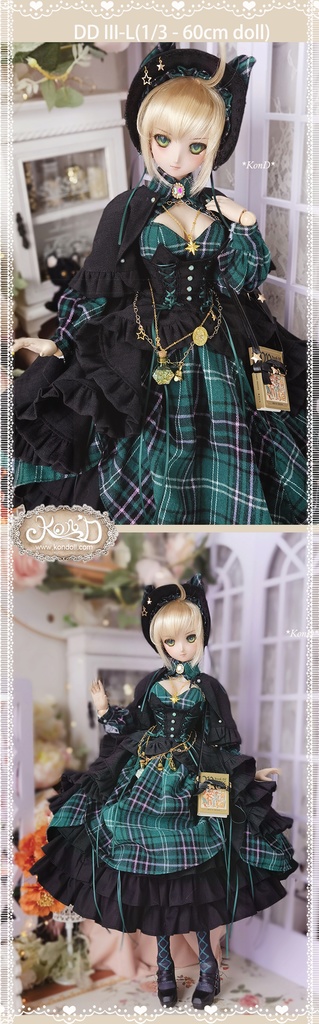 【数量限定】【Kon’D】DD dy寄せ胸/L胸・DDIII・DDS・M/L/寄せ胸 バスト26-28cmまで対応 60-62cmのBJD、SD16ドールまで対応ドール用お洋服セット(魔法見習い)10点セット