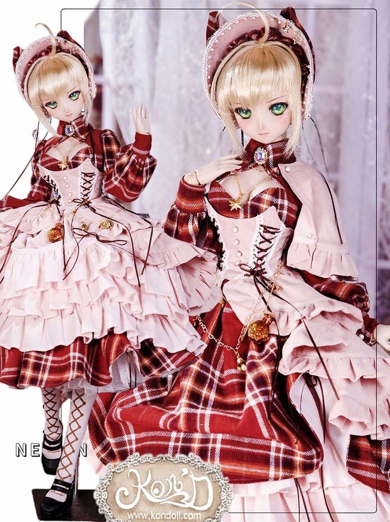 【数量限定】【Kon’D】DD dy寄せ胸/L胸・DDIII・DDS・M/L/寄せ胸 バスト26-28cmまで対応 60-62cmのBJD、SD16ドールまで対応ドール用お洋服セット(魔法見習い)10点セット