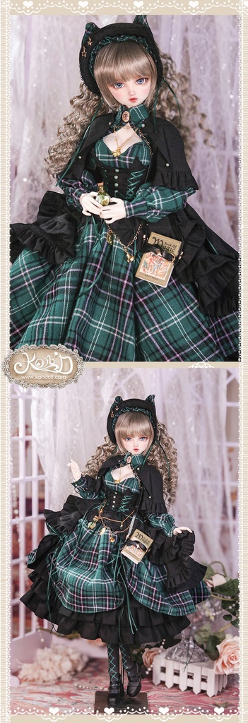 【数量限定】【Kon’D】DD dy寄せ胸/L胸・DDIII・DDS・M/L/寄せ胸 バスト26-28cmまで対応 60-62cmのBJD、SD16ドールまで対応ドール用お洋服セット(魔法見習い)10点セット