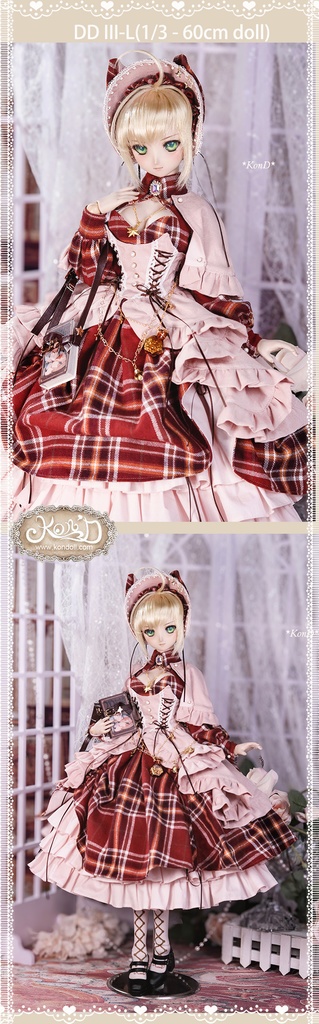 【数量限定】【Kon’D】DD dy寄せ胸/L胸・DDIII・DDS・M/L/寄せ胸 バスト26-28cmまで対応 60-62cmのBJD、SD16ドールまで対応ドール用お洋服セット(魔法見習い)10点セット