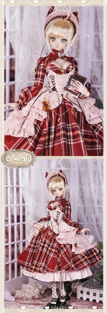 【数量限定】【Kon’D】DD dy寄せ胸/L胸・DDIII・DDS・M/L/寄せ胸 バスト26-28cmまで対応 60-62cmのBJD、SD16ドールまで対応ドール用お洋服セット(魔法見習い)10点セット