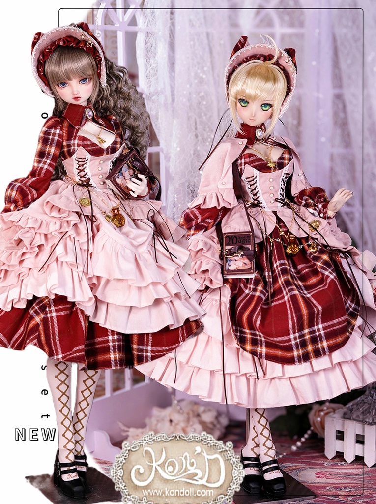 【数量限定】【Kon’D】DD dy寄せ胸/L胸・DDIII・DDS・M/L/寄せ胸 バスト26-28cmまで対応 60-62cmのBJD、SD16ドールまで対応ドール用お洋服セット(魔法見習い)10点セット