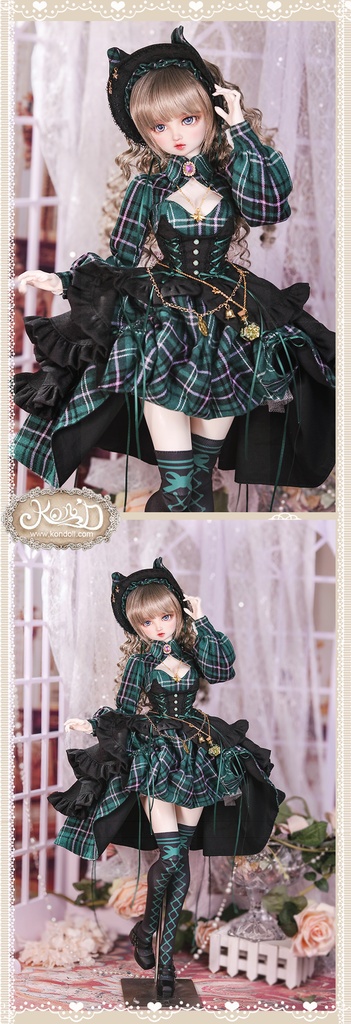 【数量限定】【Kon’D】DD dy寄せ胸/L胸・DDIII・DDS・M/L/寄せ胸 バスト26-28cmまで対応 60-62cmのBJD、SD16ドールまで対応ドール用お洋服セット(魔法見習い)10点セット