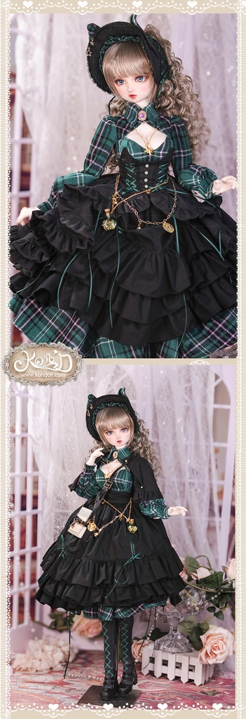 【数量限定】【Kon’D】DD dy寄せ胸/L胸・DDIII・DDS・M/L/寄せ胸 バスト26-28cmまで対応 60-62cmのBJD、SD16ドールまで対応ドール用お洋服セット(魔法見習い)10点セット