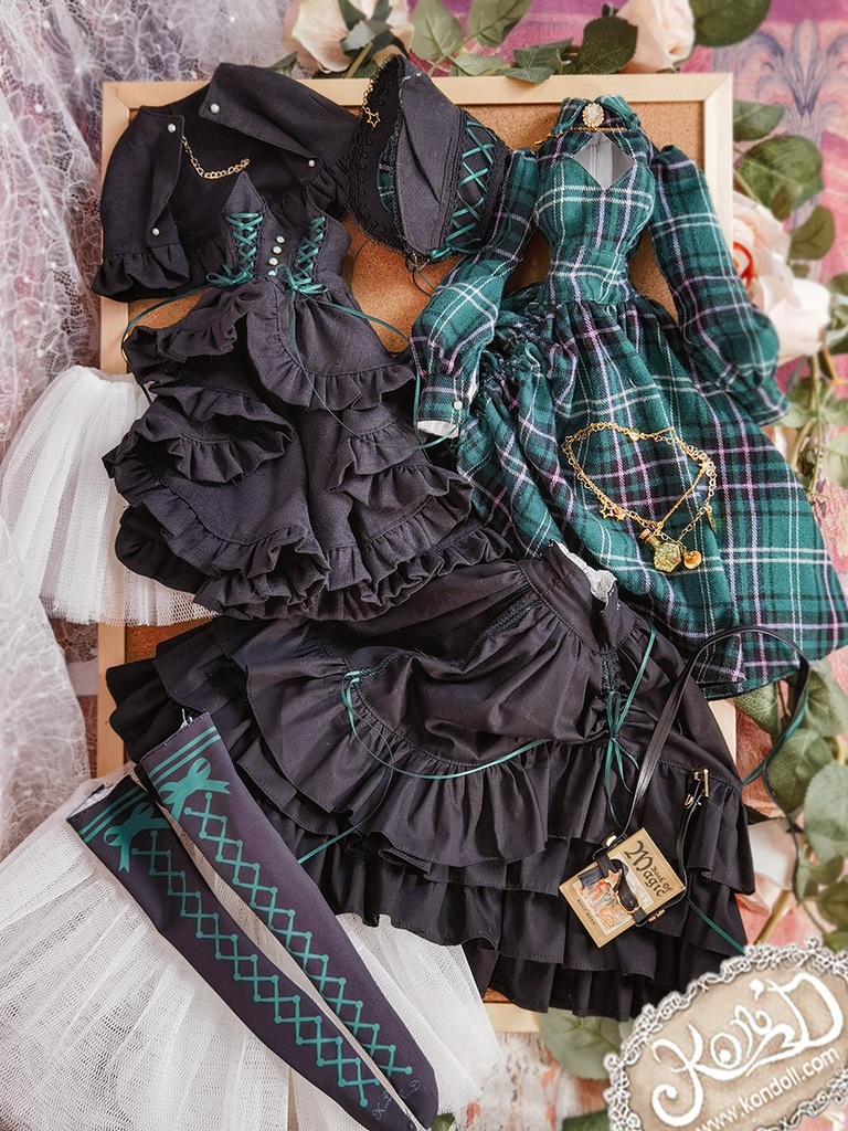 【数量限定】【Kon’D】DD dy寄せ胸/L胸・DDIII・DDS・M/L/寄せ胸 バスト26-28cmまで対応 60-62cmのBJD、SD16ドールまで対応ドール用お洋服セット(魔法見習い)10点セット