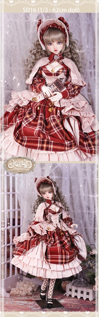 【数量限定】【Kon’D】DD dy寄せ胸/L胸・DDIII・DDS・M/L/寄せ胸 バスト26-28cmまで対応 60-62cmのBJD、SD16ドールまで対応ドール用お洋服セット(魔法見習い)10点セット