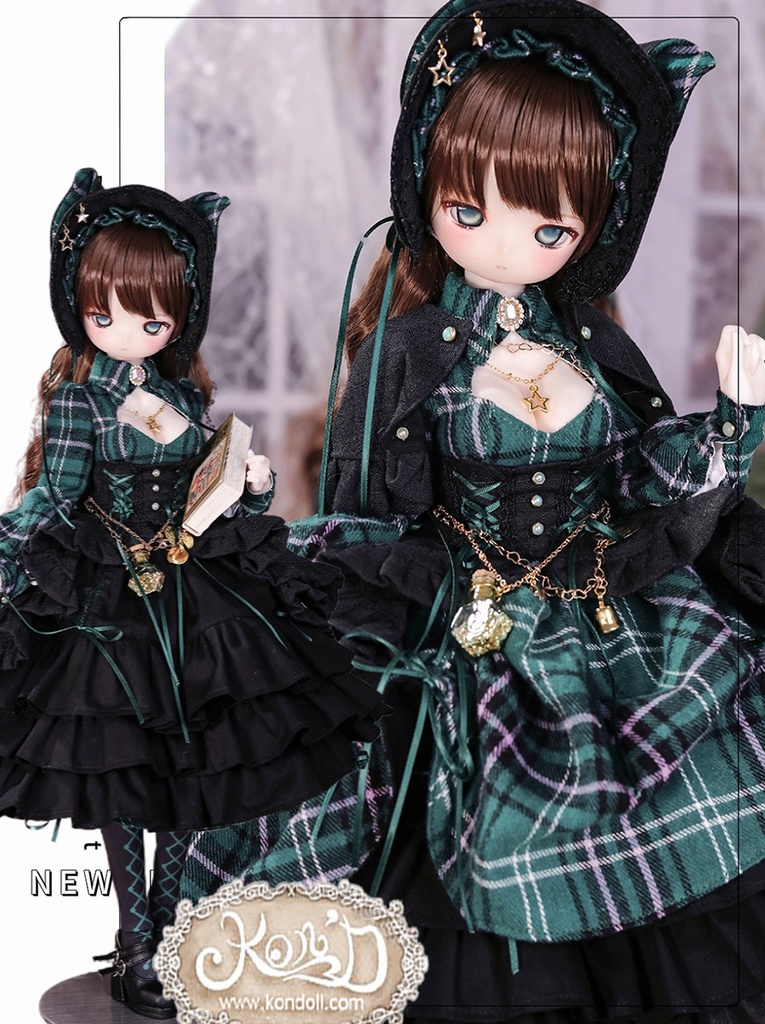 【数量限定】【Kon’D】MDD S胸/M胸/L胸・OB48・50・S胸/M胸/L胸 Holiday's Child 高さ約44cmまで対応 バスト20.5cmまで対応 ドール用お洋服セット(魔法見習い)10点セット