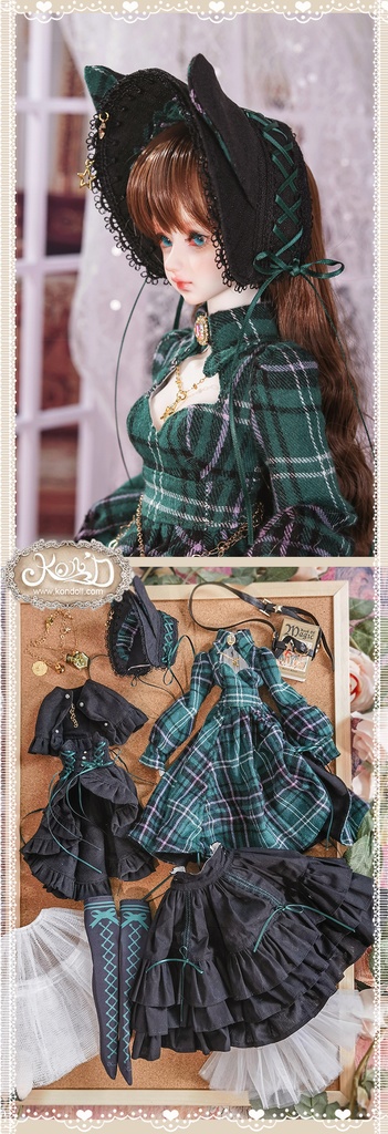 【数量限定】【Kon’D】MDD S胸/M胸/L胸・OB48・50・S胸/M胸/L胸 Holiday's Child 高さ約44cmまで対応 バスト20.5cmまで対応 ドール用お洋服セット(魔法見習い)10点セット